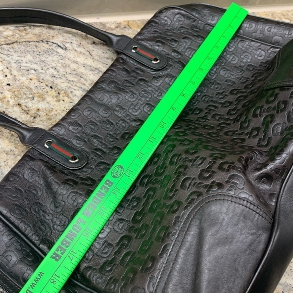 EMBOSSED leather GUCCI weekender - Picture 11 of 16